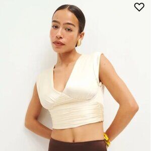 Reformation Orla Silk Top